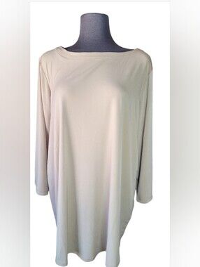 Susan Graver Modern Essentials Liquid Knit Tunic Bateau Neck